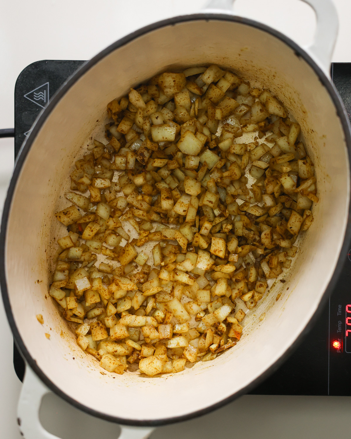 sautéing onions and spices