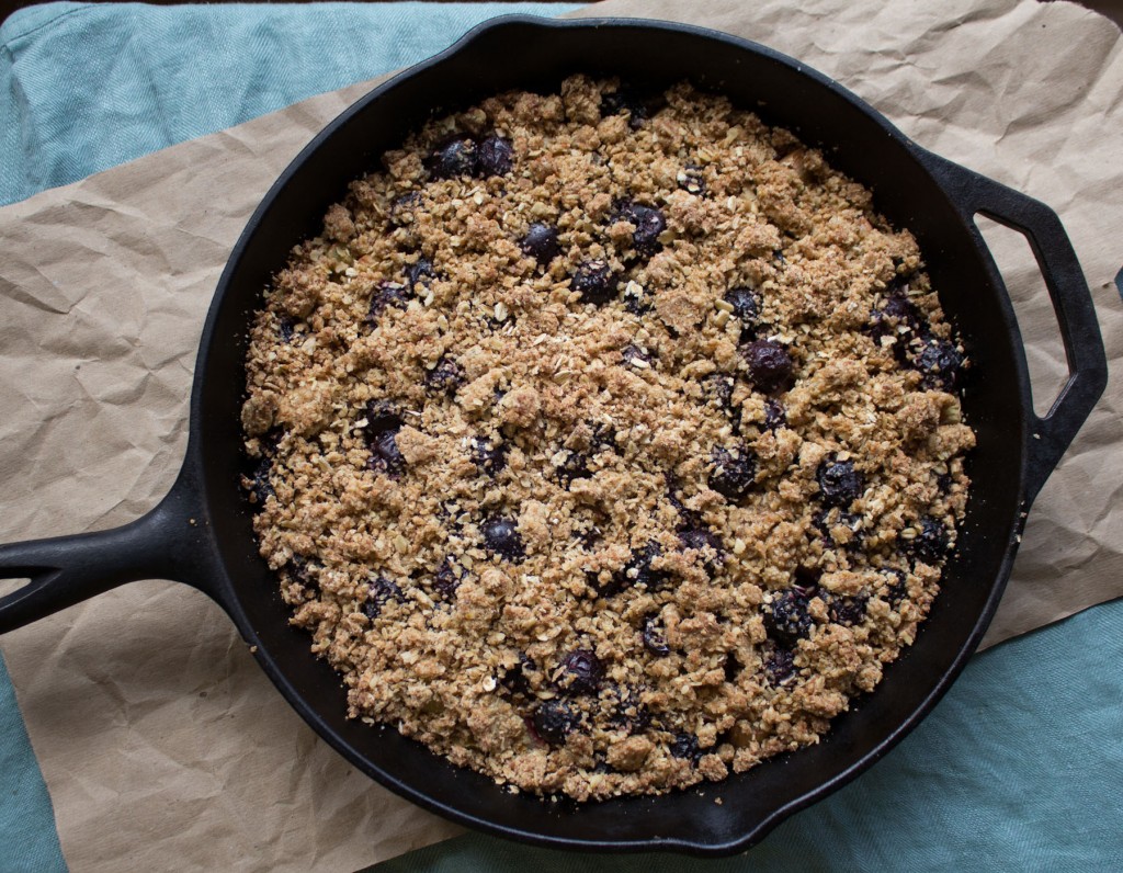 Vegan Cherry Rhubarb Crumble