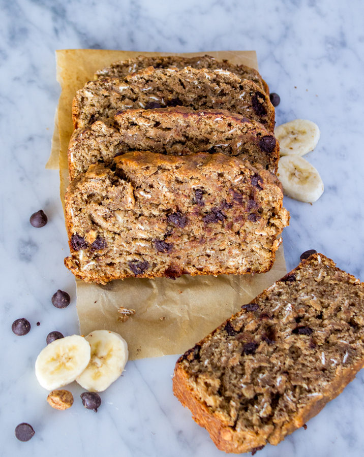 Vegan Mocha Banana Bread. Made with Tigernuts, Oats, & Spelt Flour