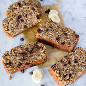 Vegan Mocha Banana Bread. Made with Tigernuts, Oats, & Spelt Flour
