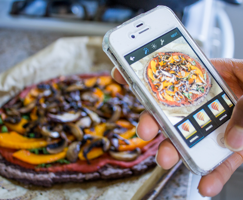 Black Bean Crust Pizza on Instagram