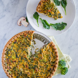 Vegan Broccoli & Kale Tofu Quiche