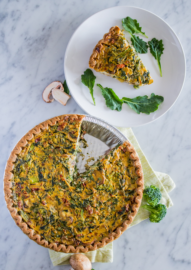 Vegan Broccoli & Kale Tofu Quiche