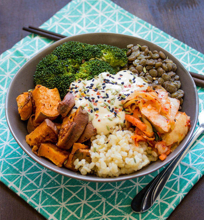 healthy sweet potato bowl