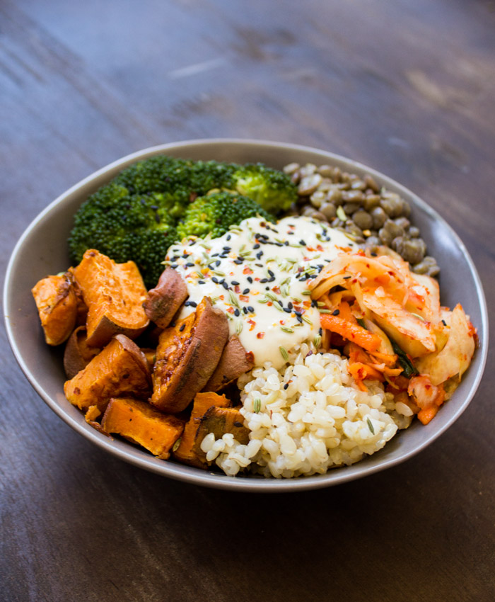 vegan sweet potato bowl