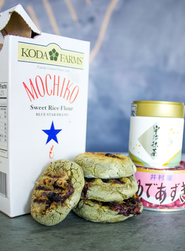 Grilled Mochi Daifuku with Matcha