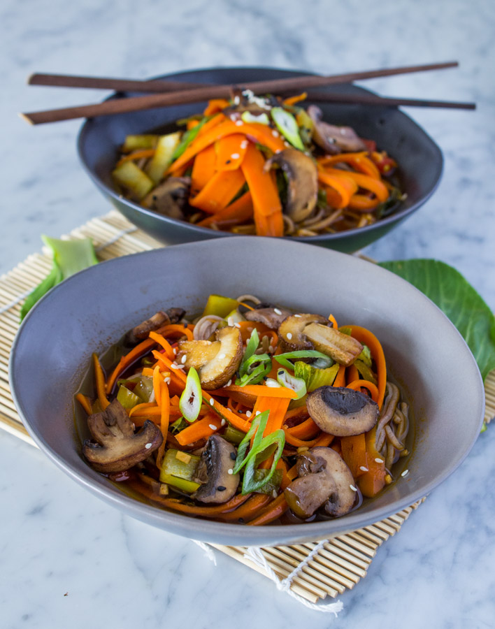 Cold Soba Noodle Salad (Buckwheat Noodles) - Cooking For My Soul