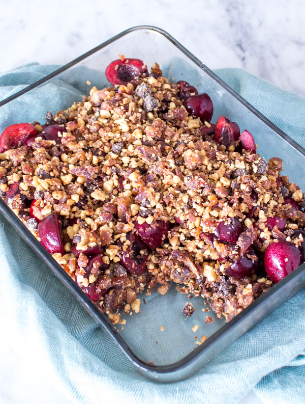 No-bake Cherry Walnut Crumble