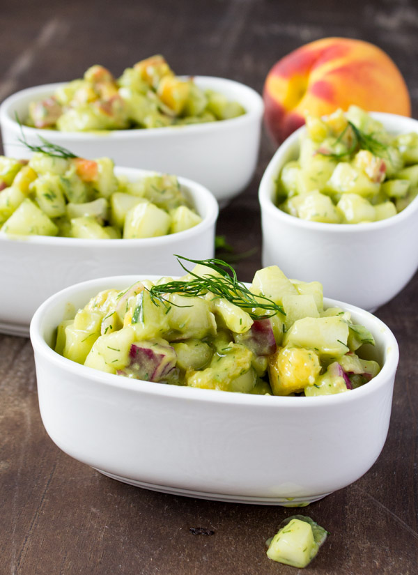 Refreshing Cucumber Avocado & Peach Salad