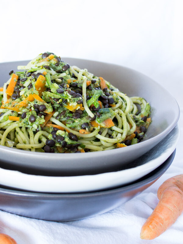 Vegan Spinach Pesto Pasta