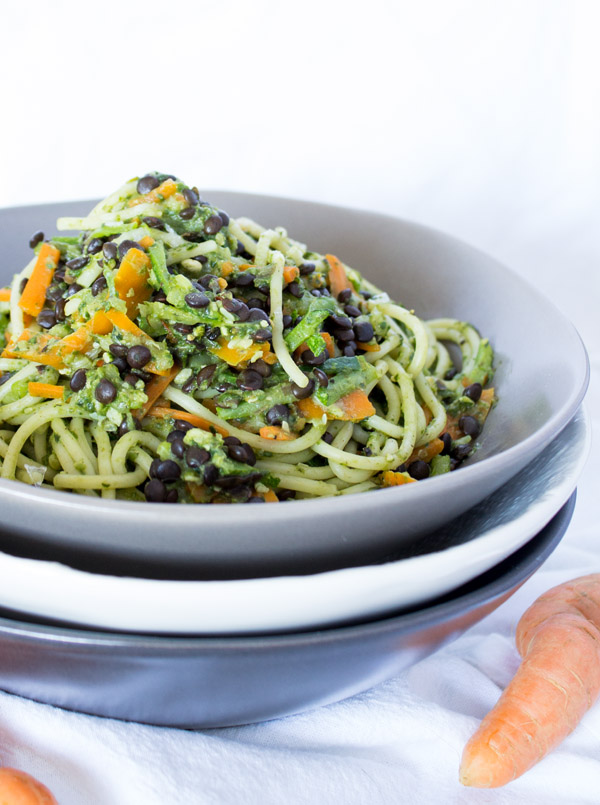 Vegan Spinach Pesto Pasta