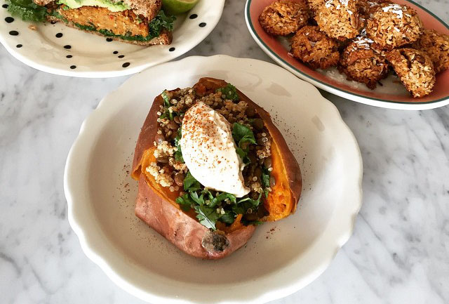 Quinoa Stuffed Sweet Potato