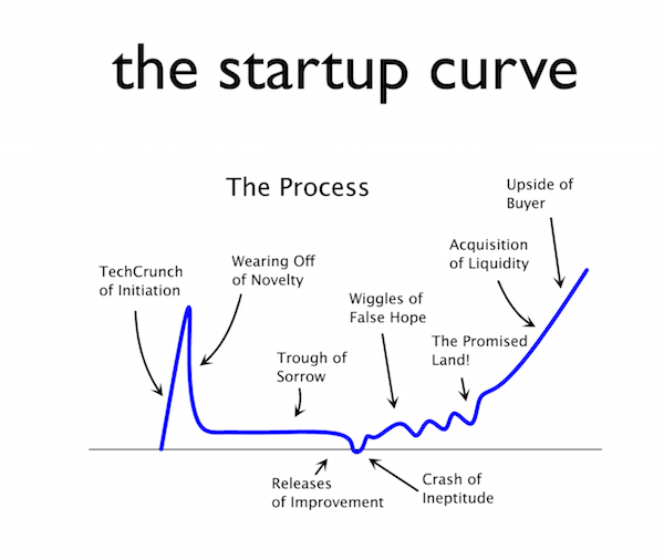 Trough of Sorrow Startup Curve