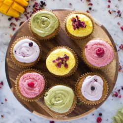 Vegan Vanilla Cupcakes + Icing with DIY Food Coloring