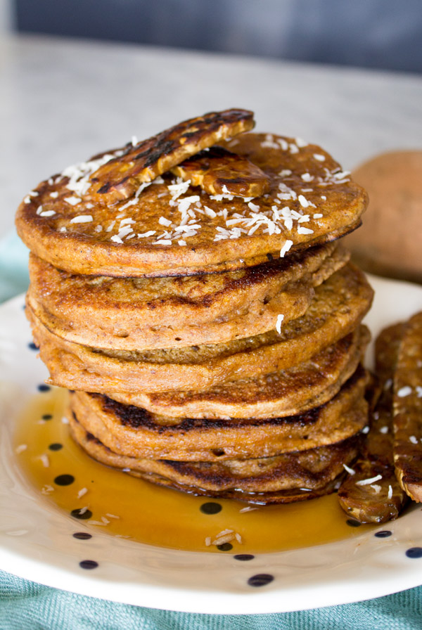 Vegan Sweet Potato Pancakes | www.sweetpotatosoul.com