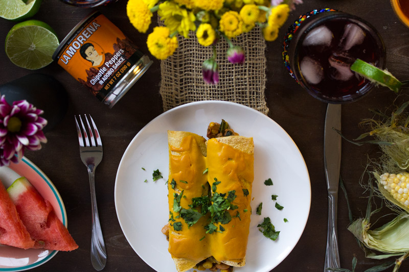 Chipotle Sweet Potato Enchiladas | www.sweetpotatosoul.com