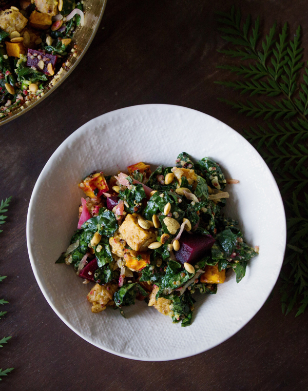 maple mustard tempeh buddha bowl salad | www.sweetpotatosoul.com