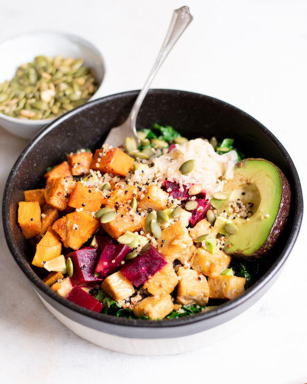 Maple Mustard Tempeh Bowl