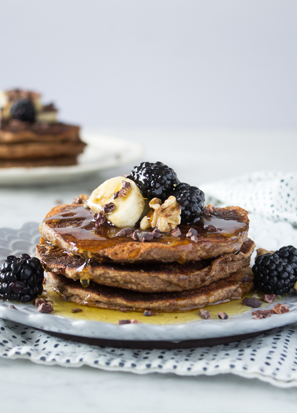 Gluten Free Vegan Breakfast Almond Flour Pancakes | www.sweetpotatosoul.com