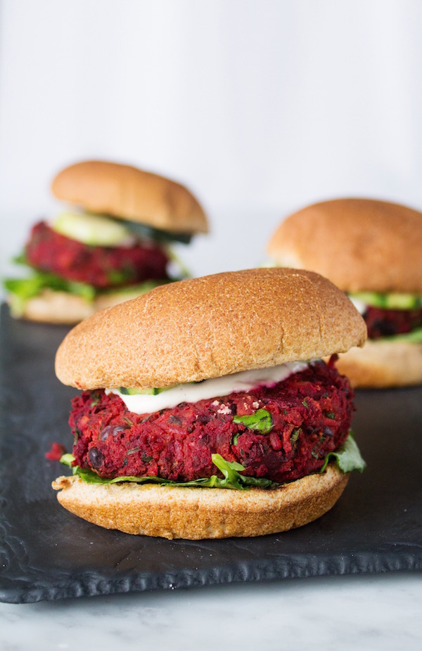 Grilled Veggie Burger Recipe with Black Beans, Chickpeas & Roasted  Vegetables