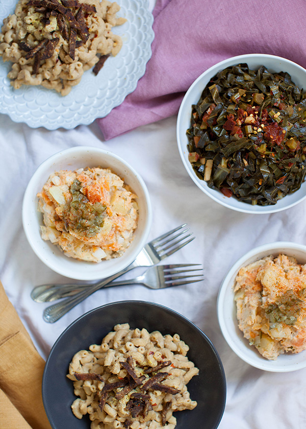 Sweet Potato Salad Vegan Soul Food Spread | sweetpotatosoul.com