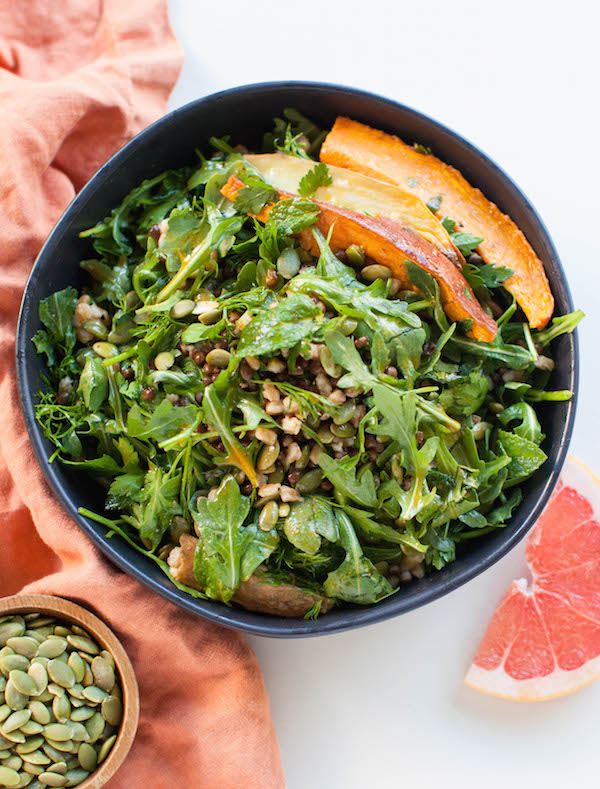 High Protein Vegan Sweet Potato Arugula Salad | @sweetpotatosoul