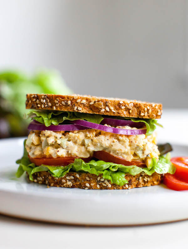 Chickpea Tuna Sandwich15 Minute Vegan Meals | @sweetpotatosoul