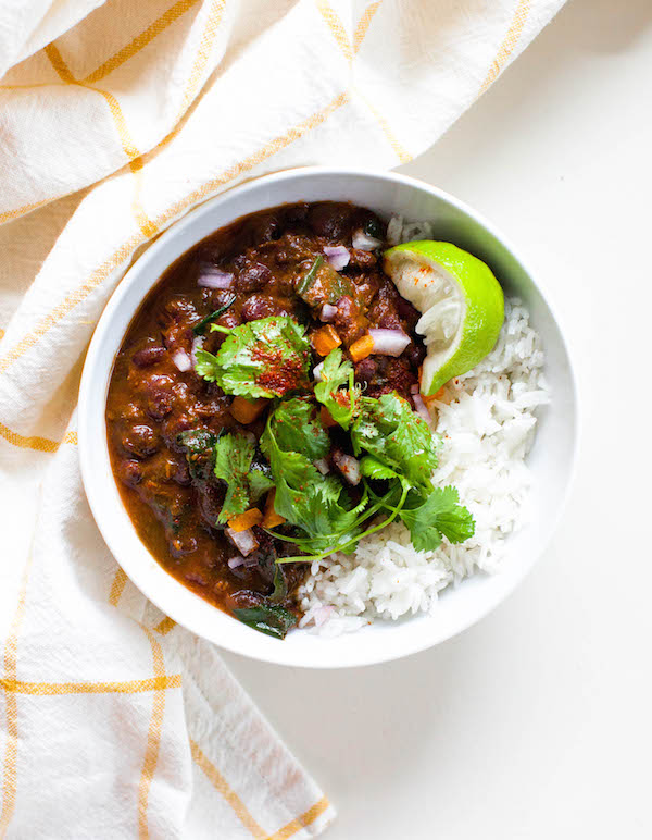 Coconut Black bean Stew Instant Pot Vegan Recipes | @sweetpotatosoul