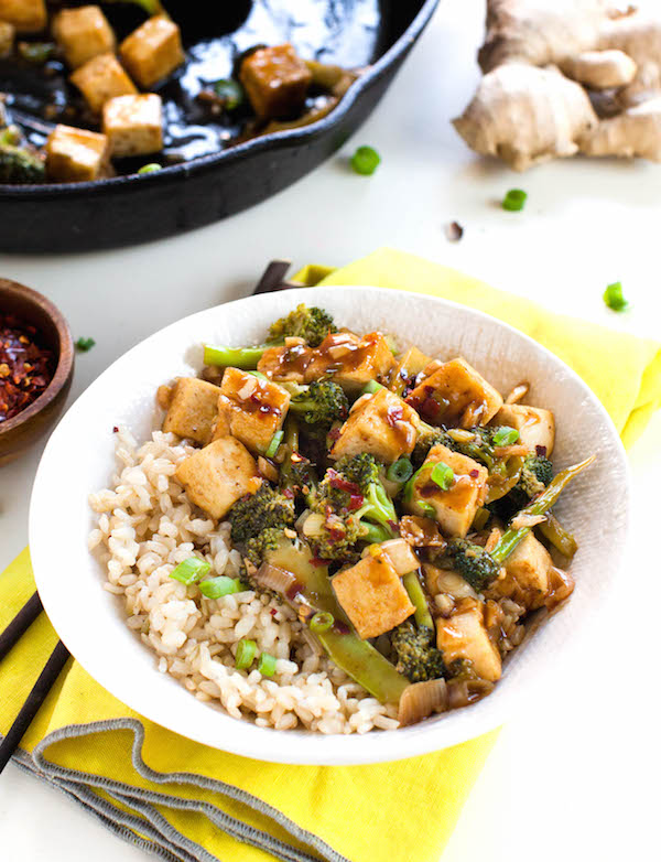 Broccoli Stir Fry with Crispy Tofu