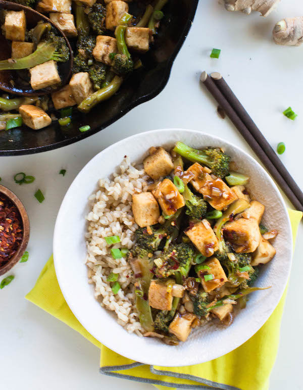 Broccoli Stir Fry with Crispy Tofu