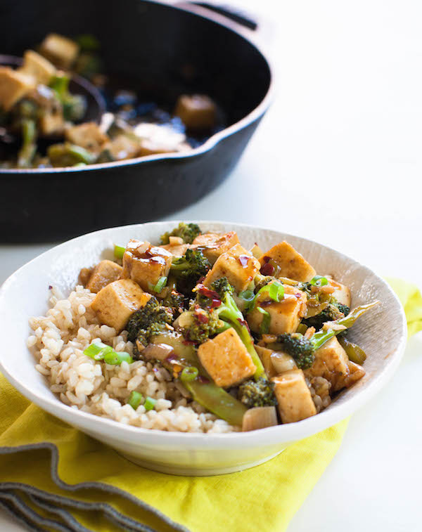 Broccoli Stir Fry with Crispy Tofu