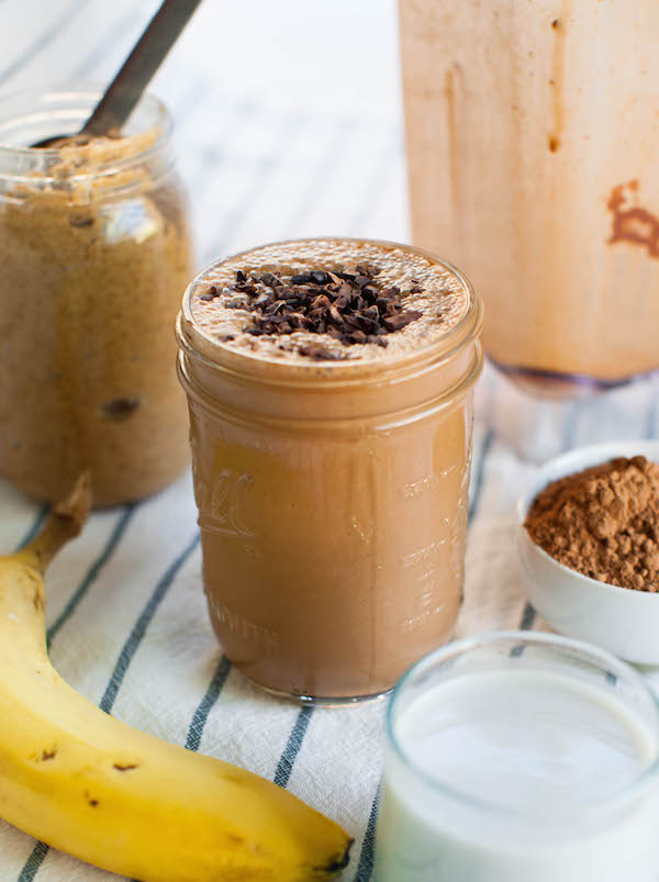 Chocolate Almond Banana Smoothie Breakfast Smoothies 5 Minute Breakfast