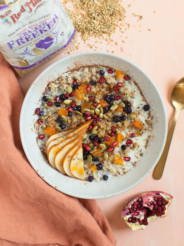 Freekeh Porridge | @sweetpotatosoul