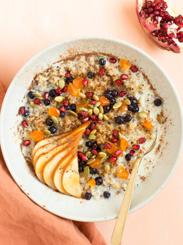 overhead of freekeh porridge
