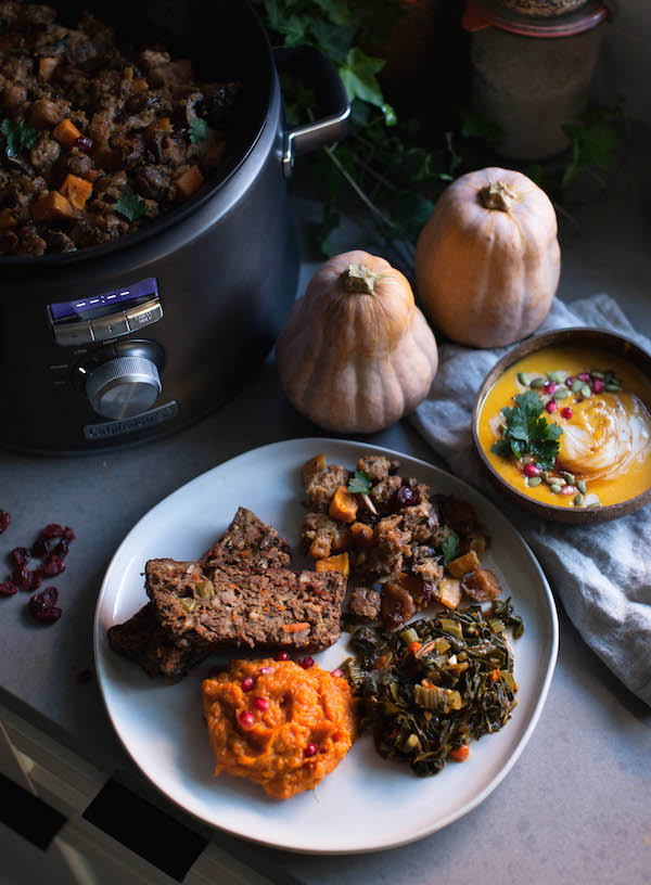 Butternut Squash slow cooker stuffing