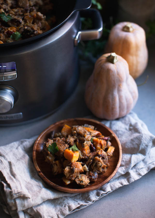 Butternut Squash slow cooker stuffing