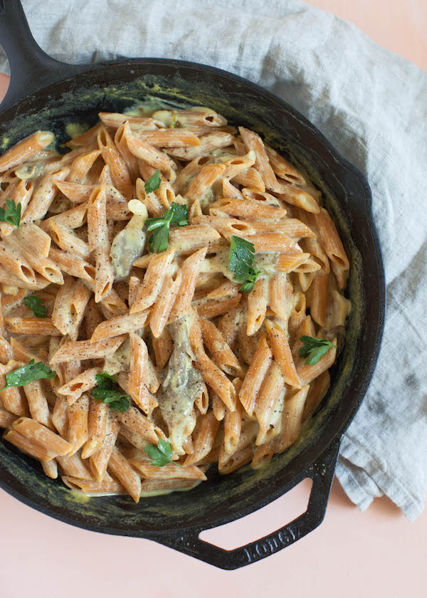 OYSTER MUSHROOM RED LENTIL ALFREDO | @sweetpotatosoul