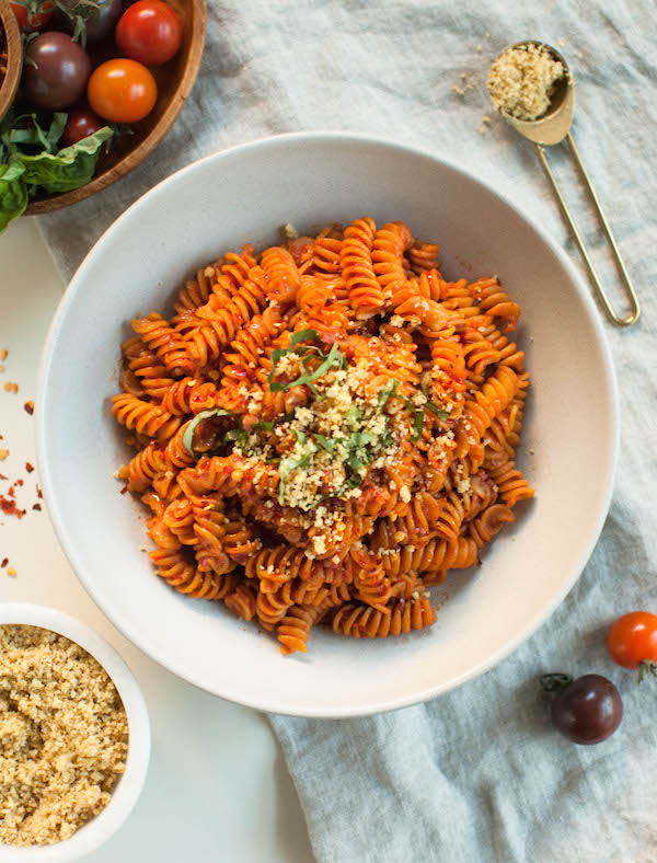 Spicy Pasta Arrabbiata - Sweet Potato Soul by Jenné Claiborne