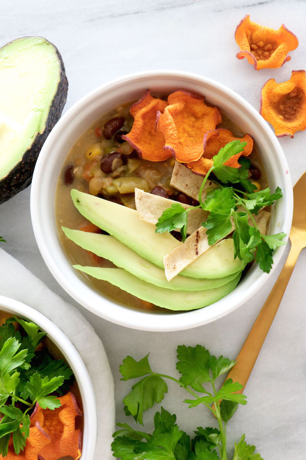 Sweet Potato Tortilla Soup | @sweetpotatosoul