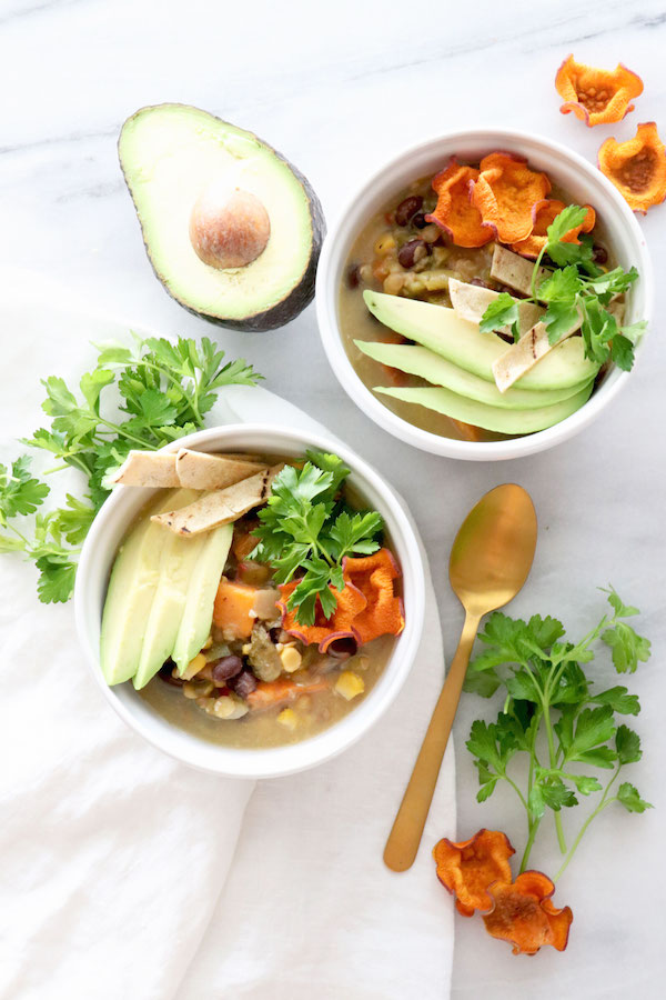 Sweet Potato Tortilla Soup | @sweetpotatosoul