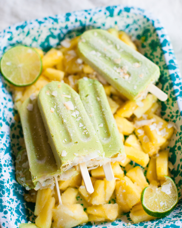 Avocado Pineapple Popsicles | @sweetpotatosoul