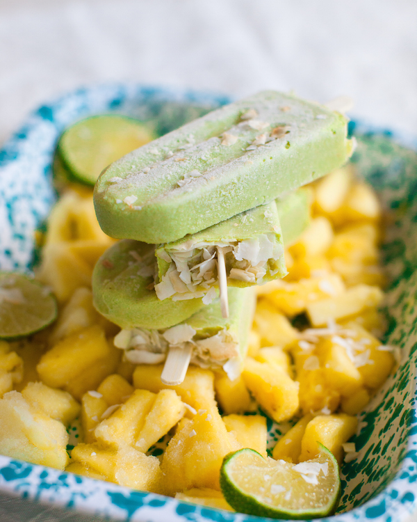 Avocado Pineapple Popsicles | @sweetpotatosoul