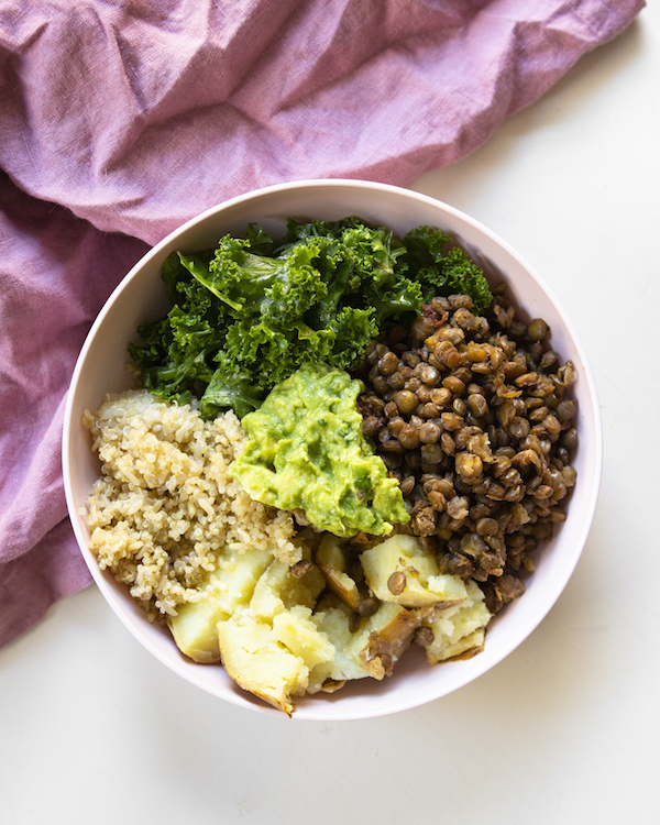 Lentil buddha bowl Vegan Meal Plan for Busy People