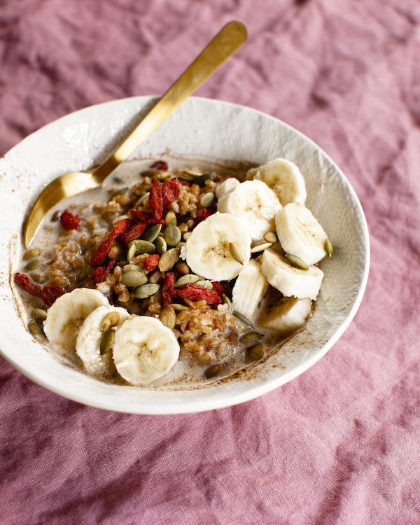 Farro porridge | @sweetpotatosoul