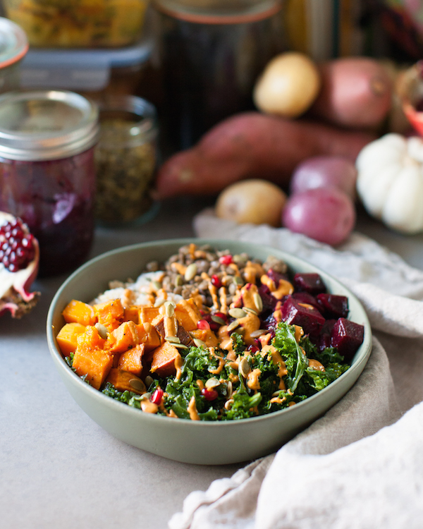 fall buddha bowl vegan meal prep recipes