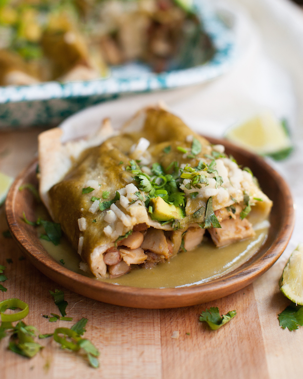 Green Chili Chicken Enchiladas | 100% VEGAN - Sweet Potato Soul