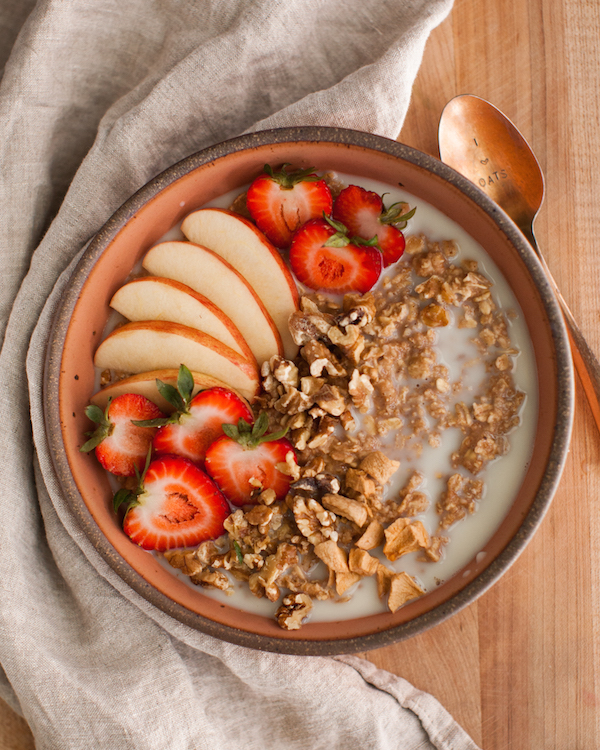 Orange Scented Yogurt Bowls with Cinnamon Apples and Apple Pie Granola