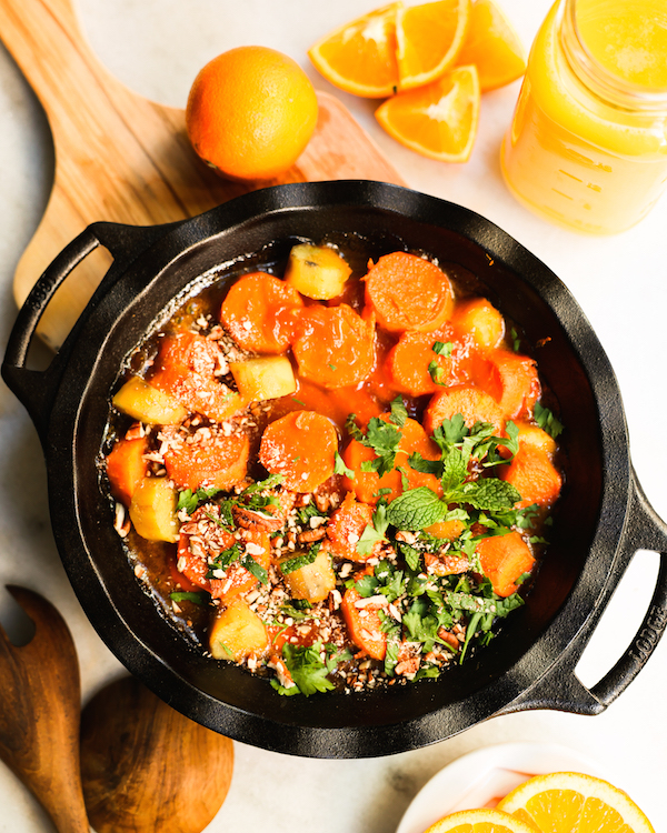 Miso Glazed Sweet Potatoes