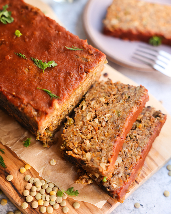 Best ever vegan lentil meatloaf