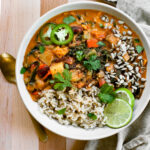 A bowl of west african peanut-free stew.